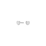 Titanium ear studs polished heart