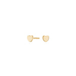 Titanium ear studs GP polished heart