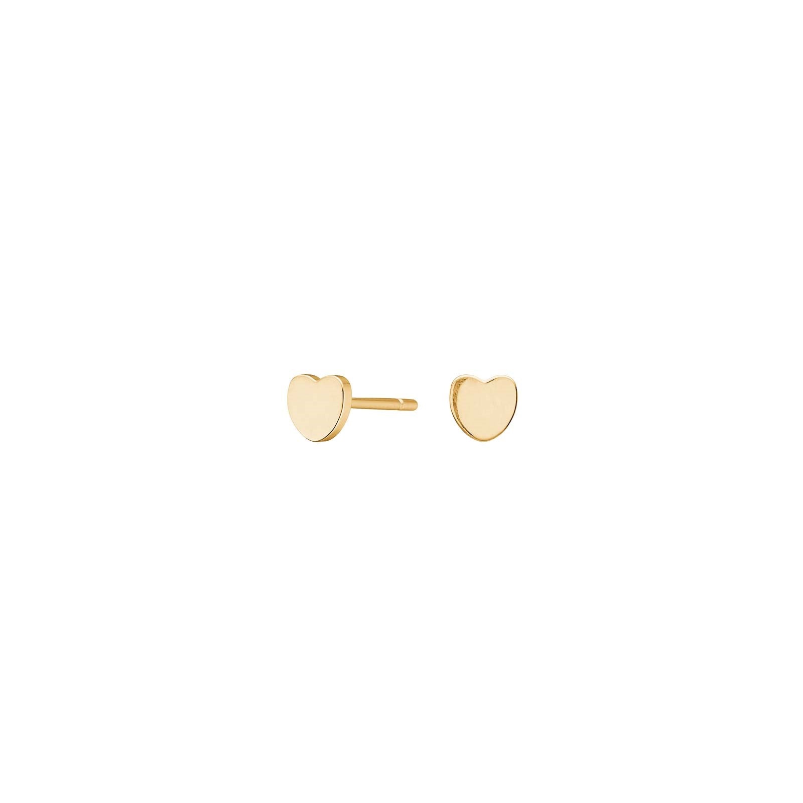 Titanium ear studs GP polished heart