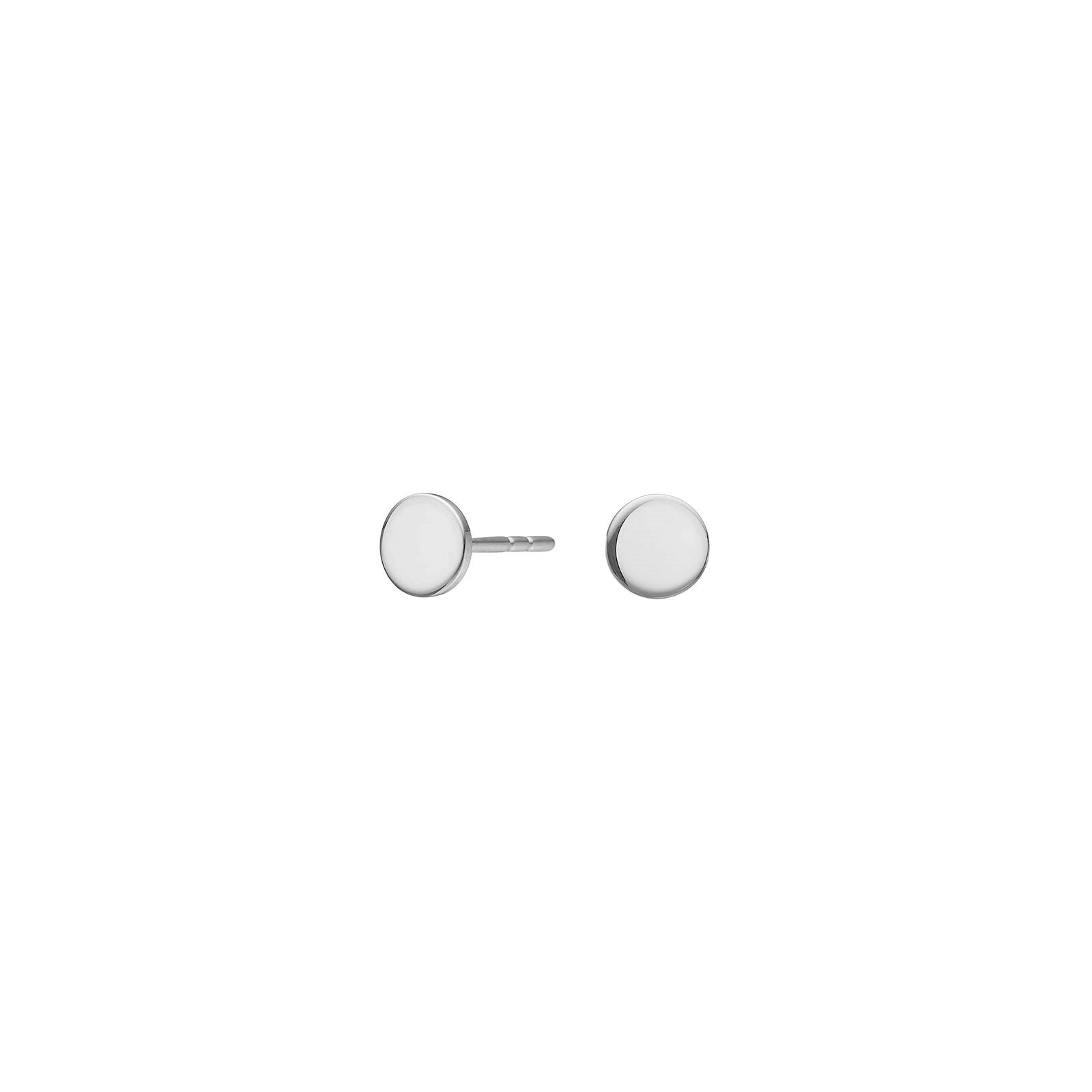 Titanium ear studs polished circle