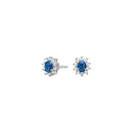 Silver ear studs with zirconia safir