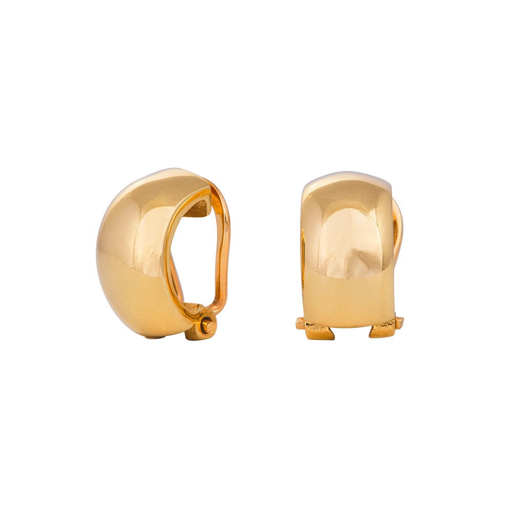 8ct. gold clip half creole 10mm