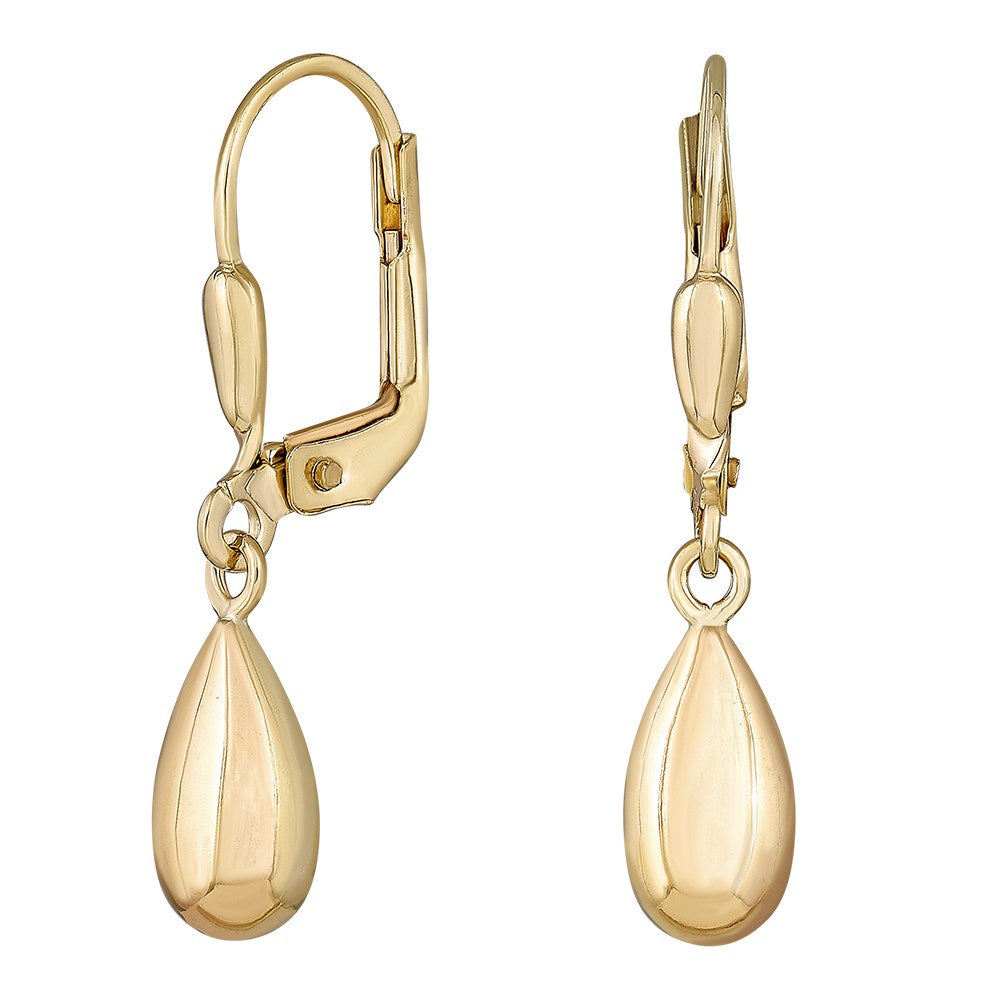8kt. guldørehænger dråbe 10x5mm