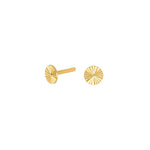 8ct. gold earrings round w/diamond cut