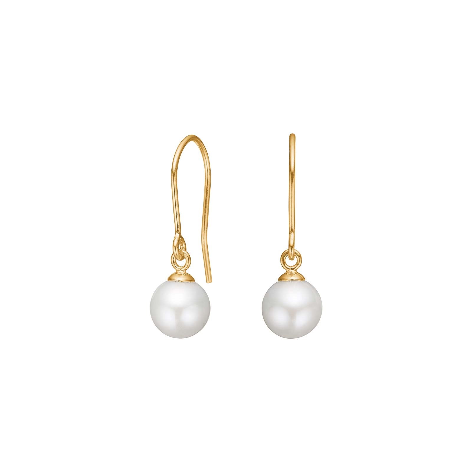 8ct. Gold earring w. FWP