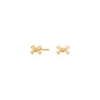 Silver earring bow