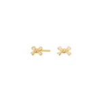 Silver earring bow
