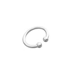Rhod. silver ear cuff PIERCE52 1 pc.