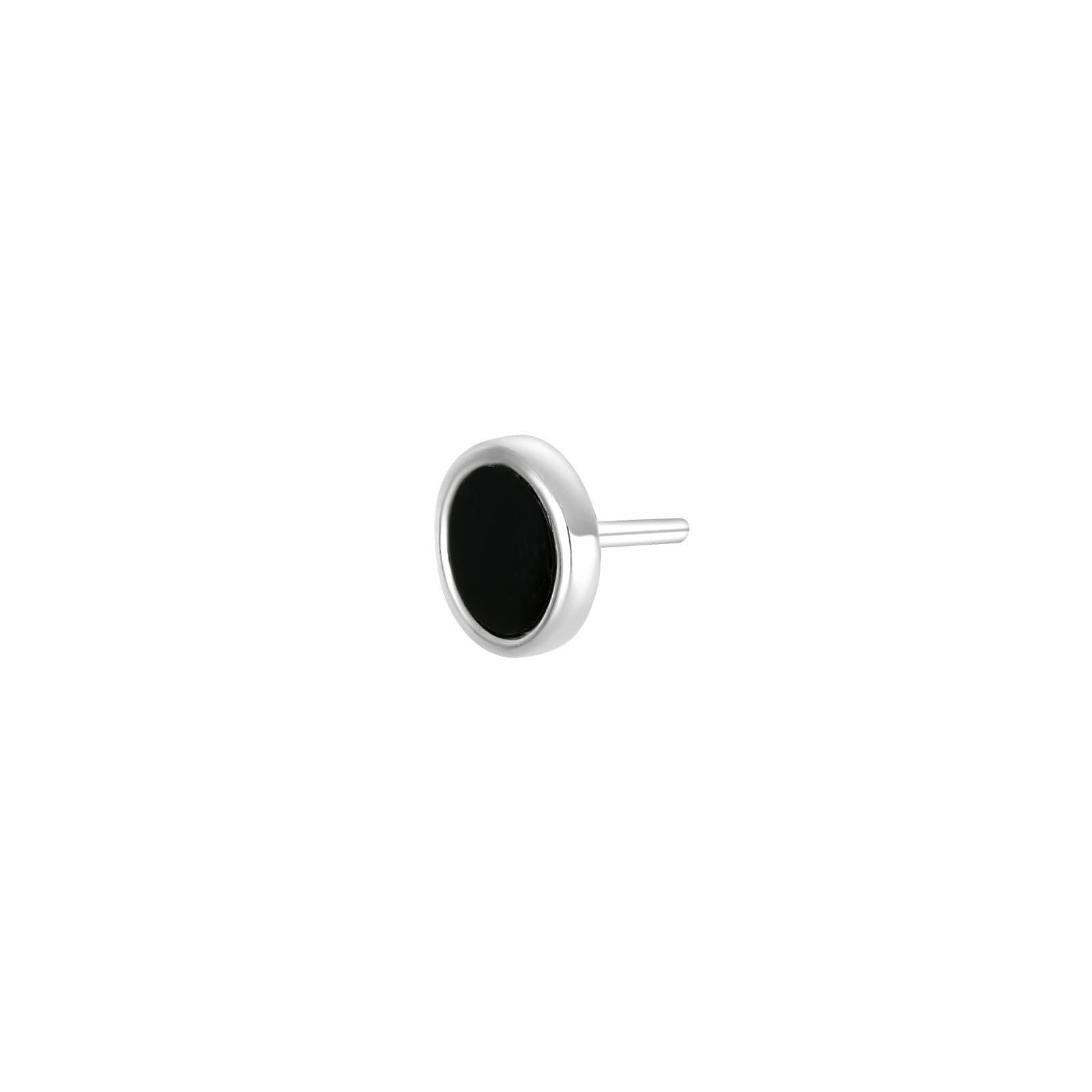 SON Rhd. sølv ørestik med onyx 1 stk.