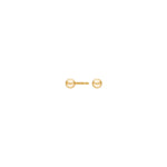 Goldpl. silver earrings ball 3mm
