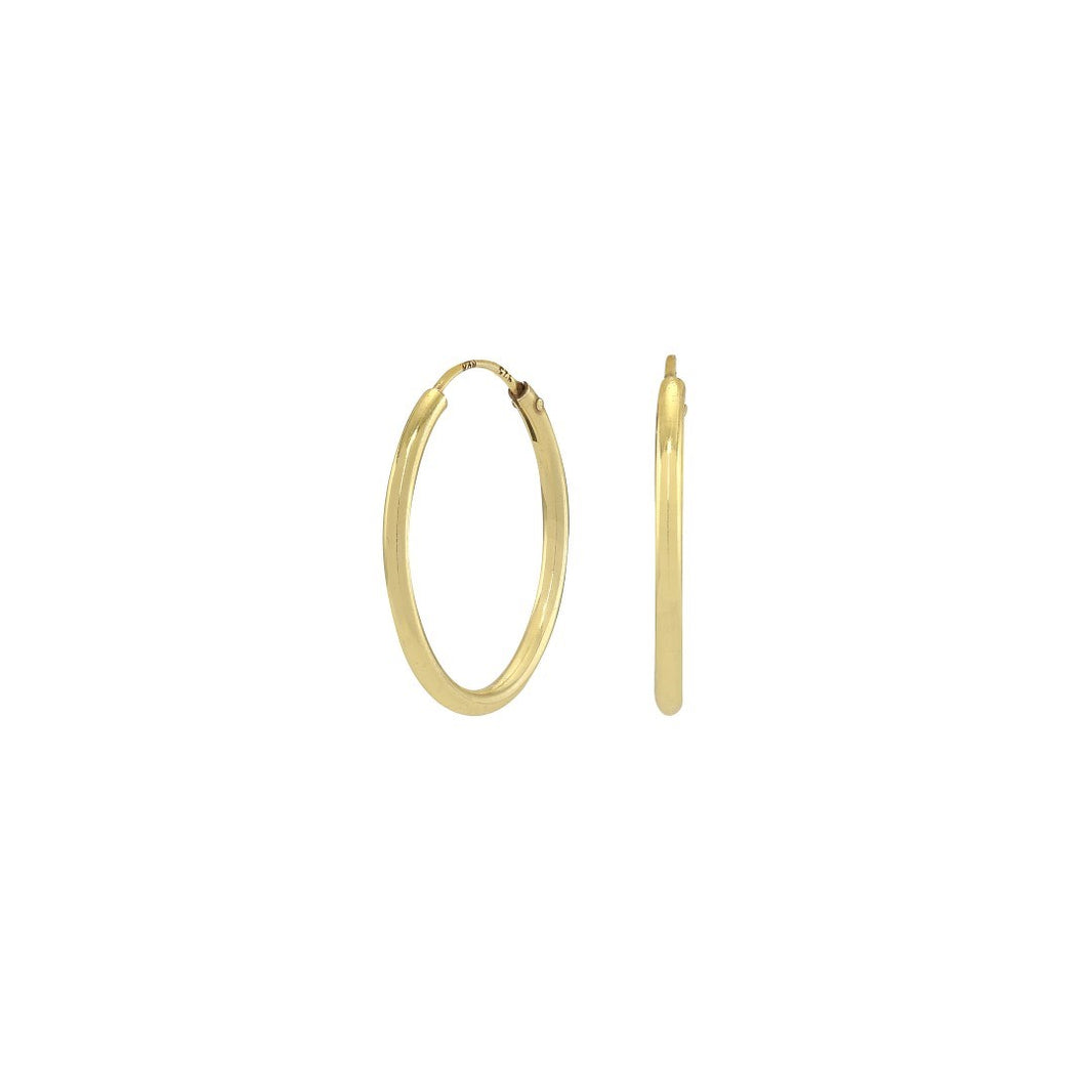 Gold-pl. silver hoops 20mm HOOPS52