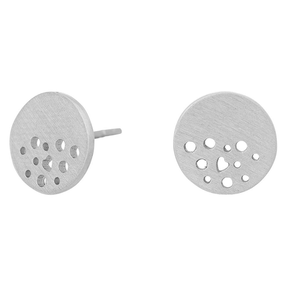 Rhd. sølv øreringe DUST52 10mm