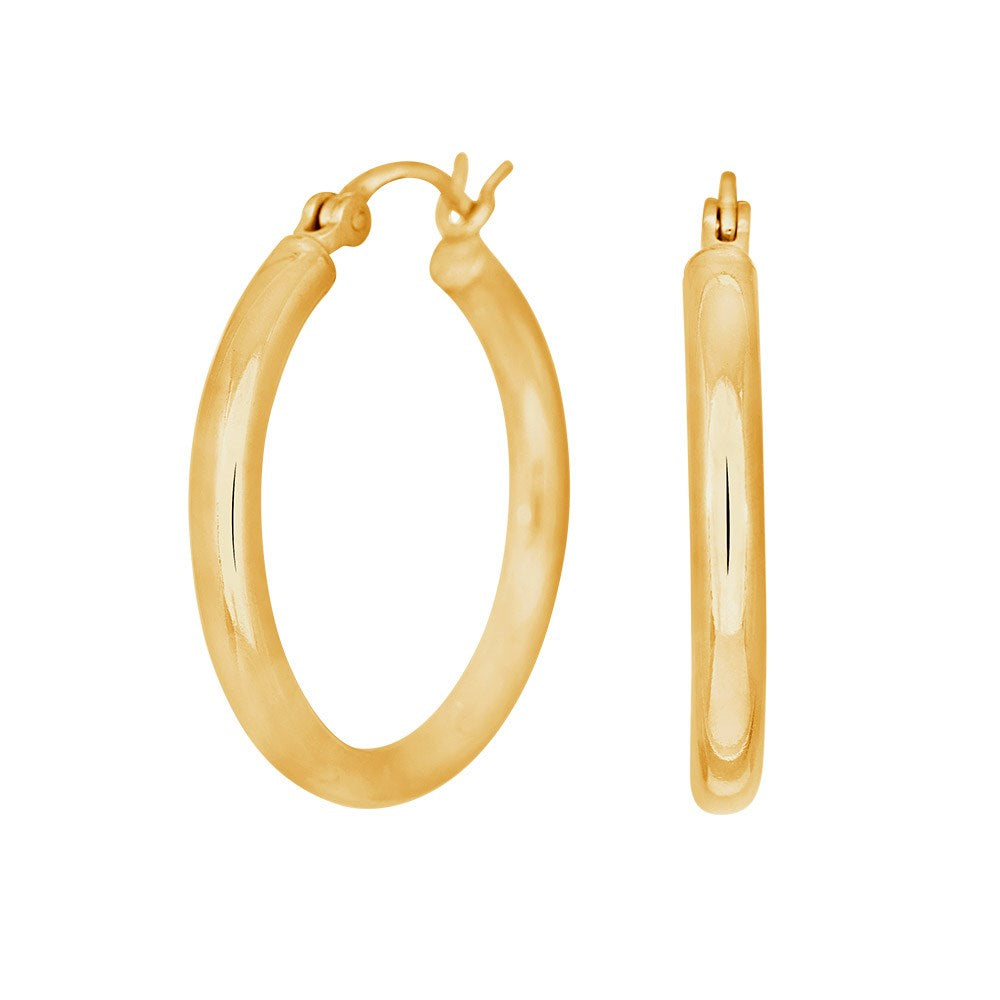 Gold-plated silver hoops 25mmFINE52