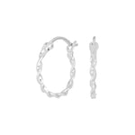 Rhod. silver earrings NICE52 1,5mm