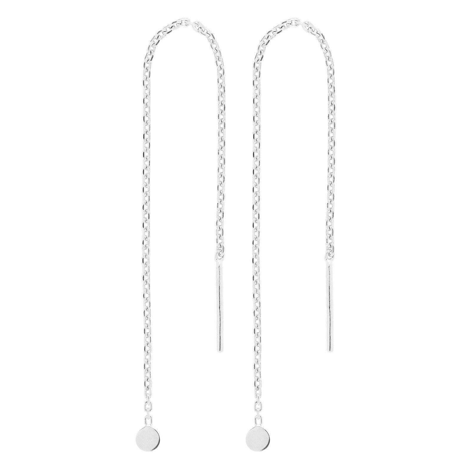 Rhod. silver earchain