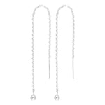 Rhod. silver earchain