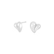 Silver earring heart small MACARINA52