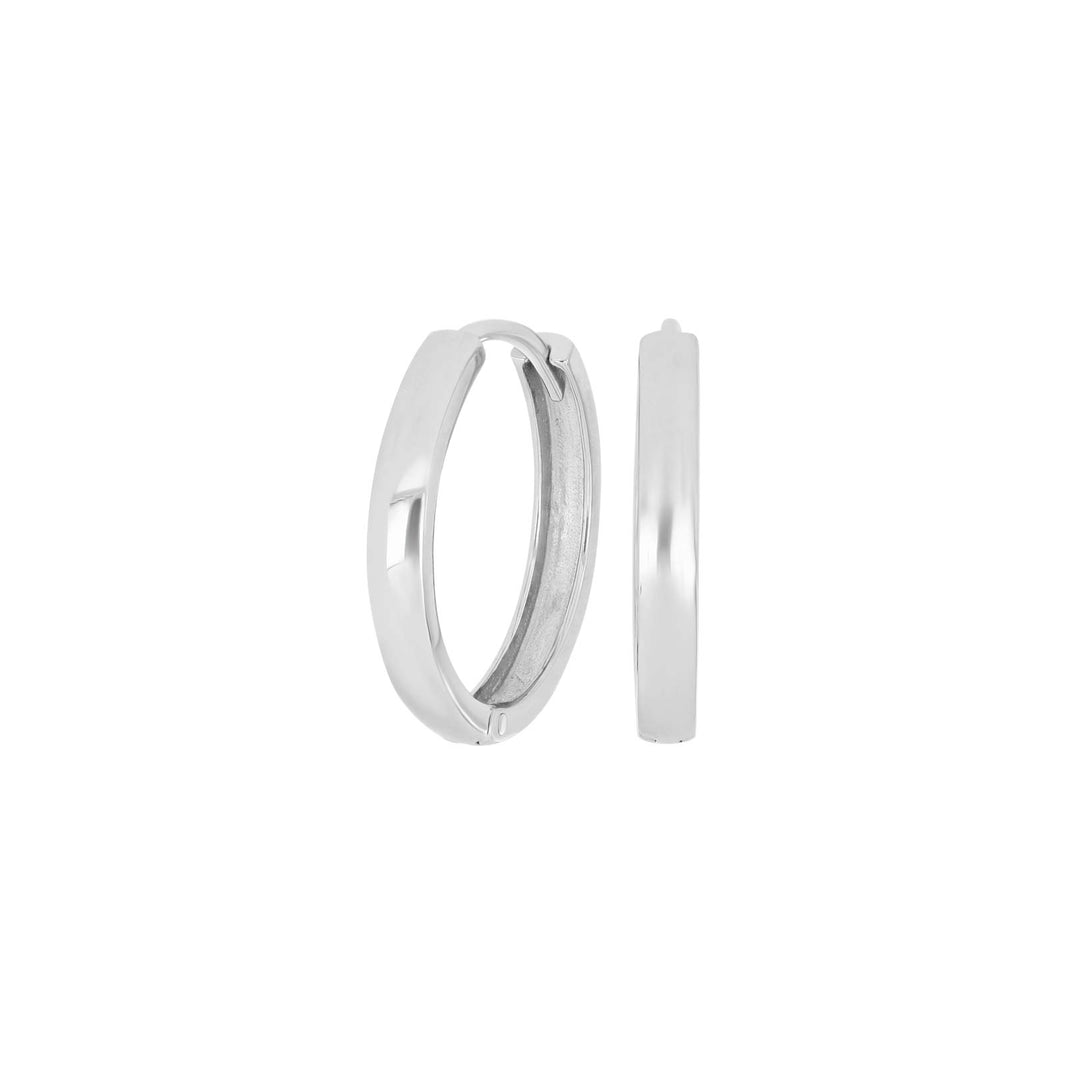 Rhod. silver hoops 19mm