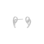 Rhod. silver earrings