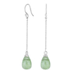 Rhd. silver earrings SWEETS52 green aventurin