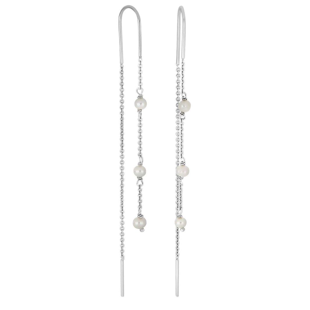 Rhd. silver earring PEARL52