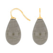 Silver ear. w/Bohemian quartz glass