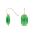Silver ear. w/quartz glass faceted