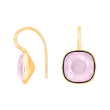 Silver ear. w/quartz glass faceted
