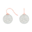 Silver ear. pavé ball w/Krg