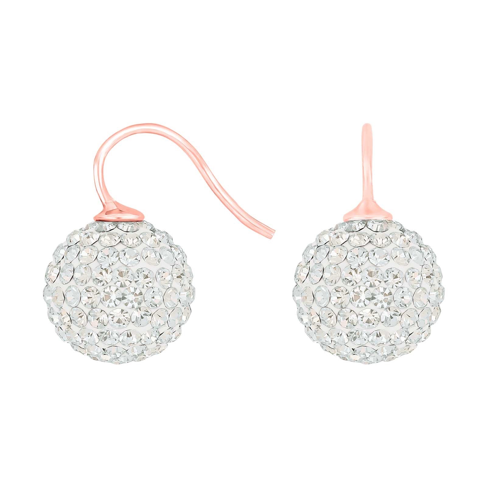 Silver ear. pavé ball w/Krg