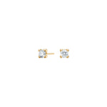 8ct. gold earrings w/cz 4mm