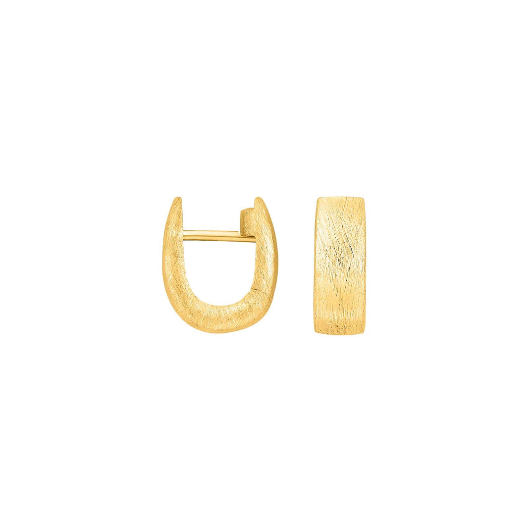 Sølv mat system-creoler Julia 12x4,5mm