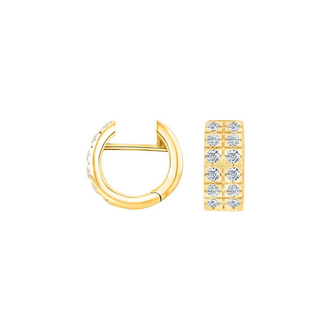 Sølv system-creoler m/cz Dita 13x5,5mm