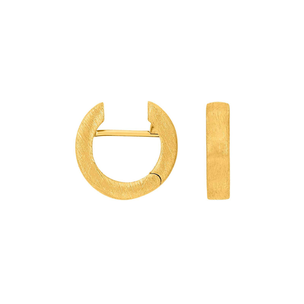 Silver matt system creoles Linda 3.5x16mm