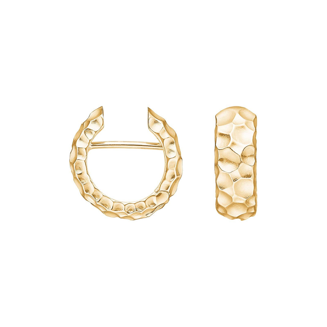 Sølv system-creoler Heide 6x16mm