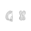 Silver matt system clip Mischa 15x9mm