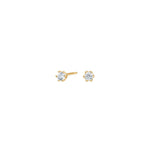14ct gold earrings w/cz