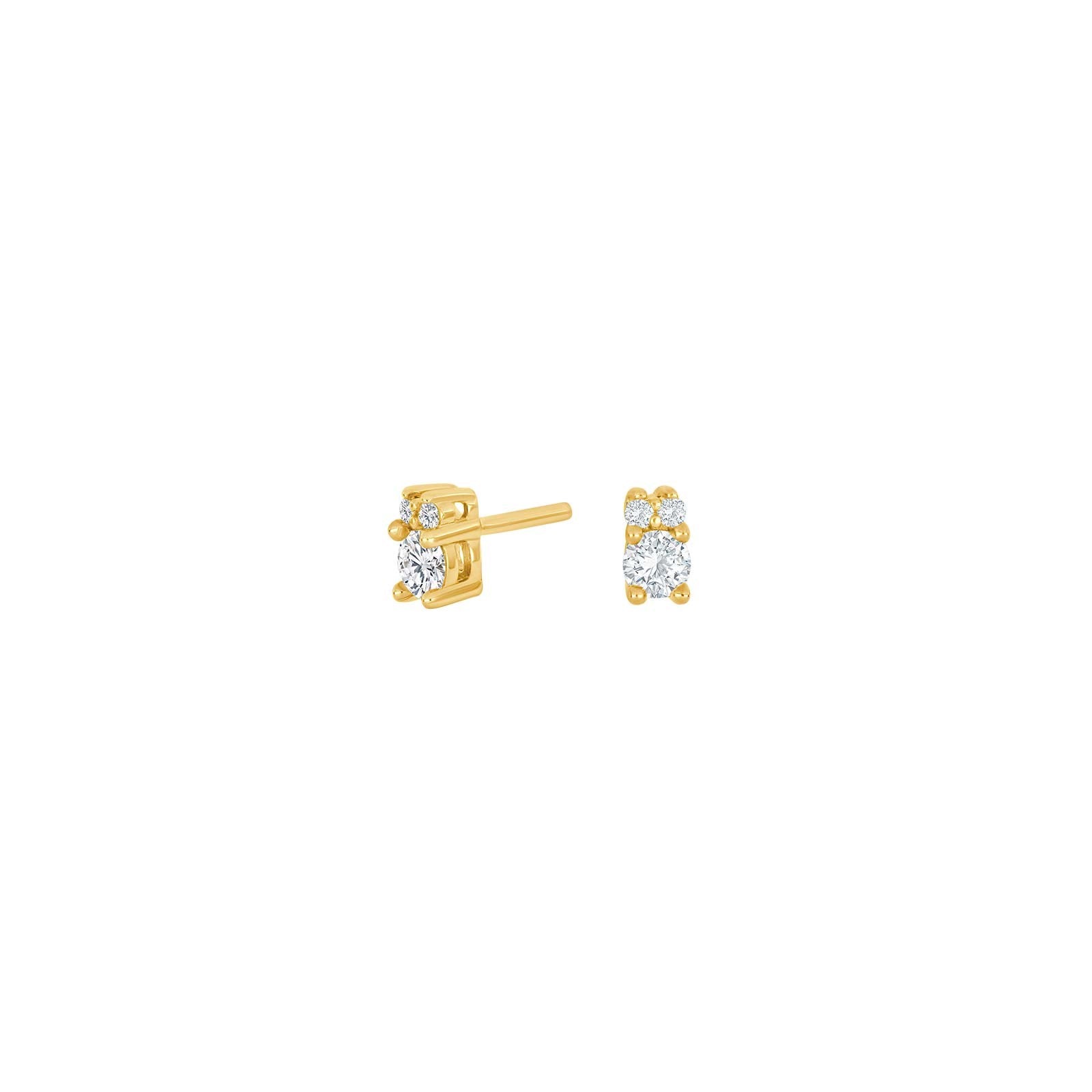 8ct. gold earrings w/cz