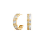 8ct. gold hoops w/cz
