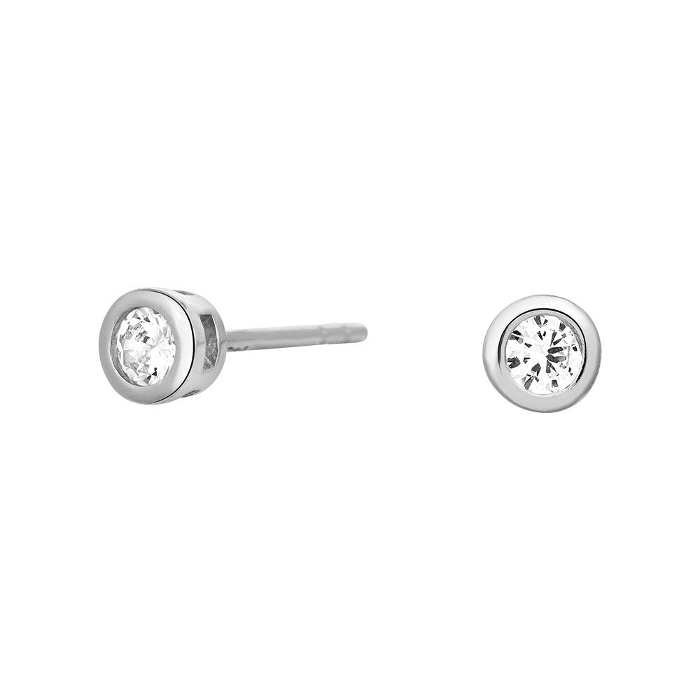 Rhd. Sølv ørestikker rørfatning 4mm