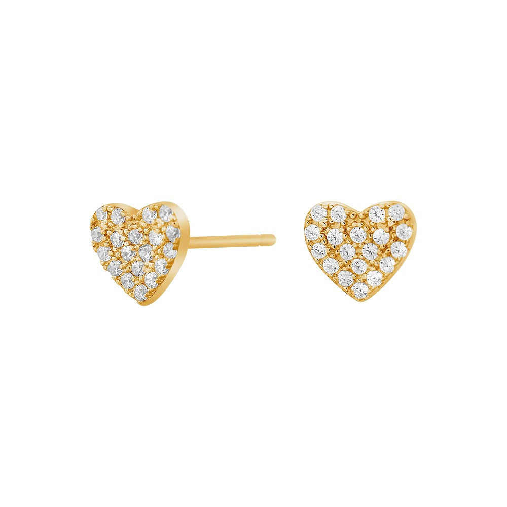 Gold-plated silver ear studs DIANOR 6mm