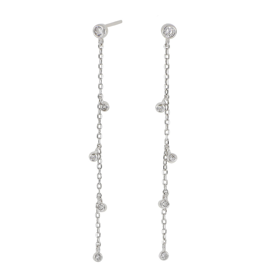 Rhd. Silver ear studs GIANOR 55mm