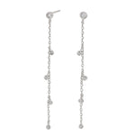 Rhd. Silver ear studs GIANOR 55mm