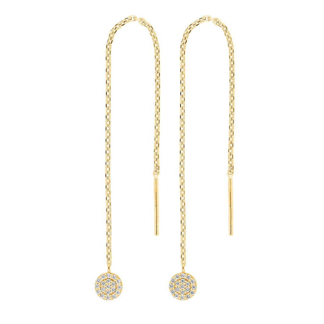 Gold-plated silver earrings with circle HAYLEYNOR