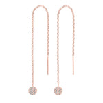 Rose gold-plated silver earrings w/ circle HAYLEYNOR