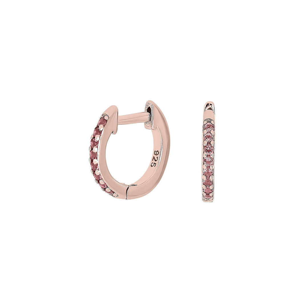 Rosaforg silver creole pink cz HELLENOR