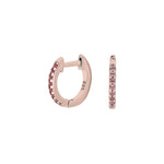 Rosaforg silver creole pink cz HELLENOR