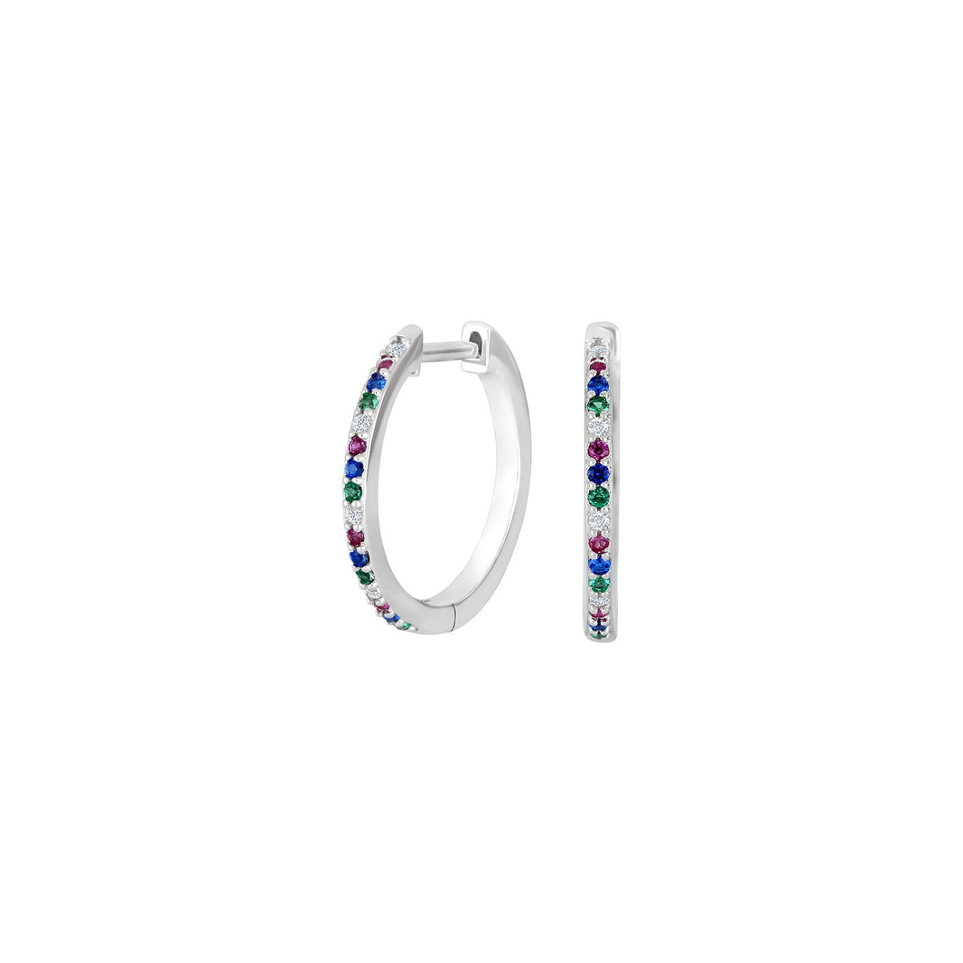 Rod. silver creoles mix cz JULIENOR 18mm