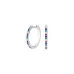 Rod. silver creoles mix cz JULIENOR 18mm