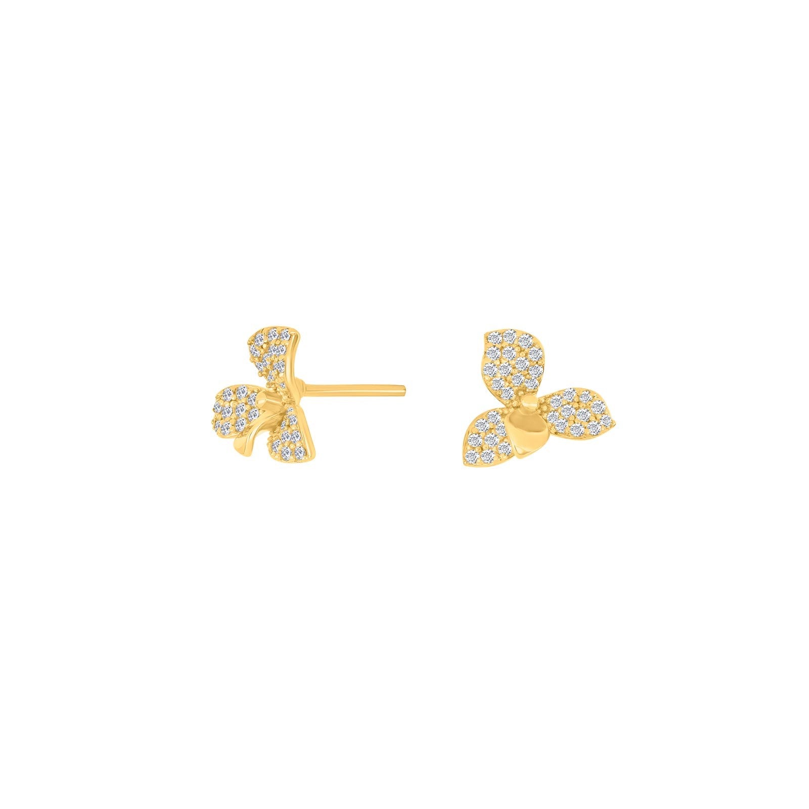Silver ear studs LOUISENOR 8mm
